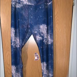 Pink and blue leggings